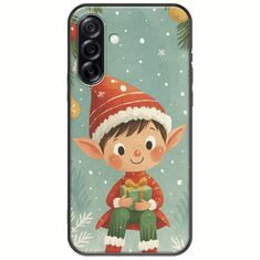 Smiling Elf Present Samsung Galaxy A36 5G  Black TPU (Μαύρη Σιλικόνη)