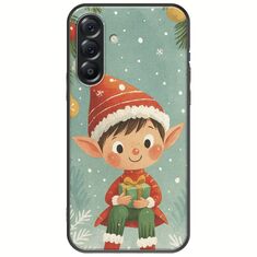 Smiling Elf Present Samsung Galaxy A56 5G Black TPU (Μαύρη Σιλικόνη)