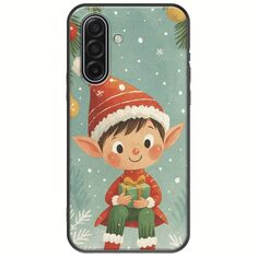 Smiling Elf Present Samsung Galaxy A17 4G / 5G Black TPU (Μαύρη Σιλικόνη)