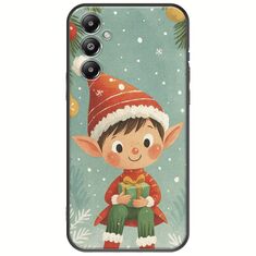 Smiling Elf Present Samsung Galaxy S25 FE 5G Black TPU (Μαύρη Σιλικόνη)