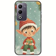 Smiling Elf Present Oppo A5 4G/5G Black TPU (Μαύρη Σιλικόνη)