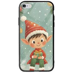 Smiling Elf Present iPhone 6/6s Groove TPU (Tempered Glass και TPU)