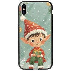 Smiling Elf Present iPhone XS Max Groove TPU (Tempered Glass και TPU)