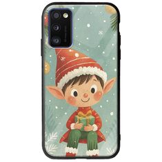 Smiling Elf Present Samsung Galaxy A41 Groove TPU (Tempered Glass και TPU)
