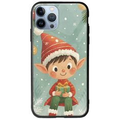 Smiling Elf Present iPhone 12 Pro Groove TPU (Tempered Glass και TPU)