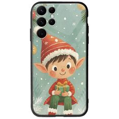 Smiling Elf Present Samsung Galaxy S22 Ultra Groove TPU (Tempered Glass και TPU)