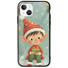 Smiling Elf Present iPhone 14 Groove TPU (Tempered Glass και TPU)