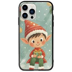Smiling Elf Present iPhone 14 Pro Groove TPU (Tempered Glass και TPU)