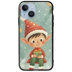 Smiling Elf Present iPhone 15 Groove TPU (Tempered Glass και TPU)