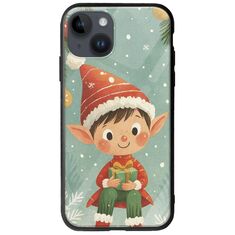 Smiling Elf Present iPhone 15 Plus Groove TPU (Tempered Glass και TPU)