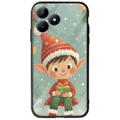 Smiling Elf Present Realme C51 Groove TPU (Tempered Glass και TPU)