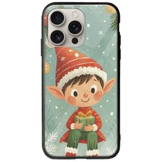 Smiling Elf Present iPhone 16 Pro Groove TPU (Tempered Glass και TPU)