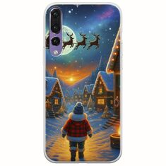 Santa Over The Village Huawei P20 Pro Flexible TPU (Διάφανη Σιλικόνη)