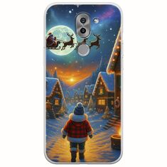 Santa Over The Village Huawei Honor 6X Flexible TPU (Διάφανη Σιλικόνη)