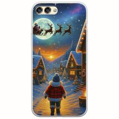 Santa Over The Village Huawei Honor View 10 Flexible TPU (Διάφανη Σιλικόνη)