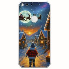 Santa Over The Village Google Pixel XL Flexible TPU (Διάφανη Σιλικόνη)