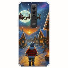 Santa Over The Village Huawei Mate 20 Lite Flexible TPU (Διάφανη Σιλικόνη)