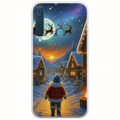 Santa Over The Village Samsung Galaxy A9 2018 Flexible TPU (Διάφανη Σιλικόνη)