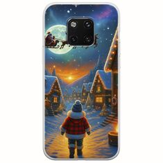 Santa Over The Village Huawei Mate 20 Pro Flexible TPU (Διάφανη Σιλικόνη)