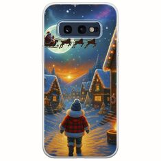 Santa Over The Village Samsung Galaxy S10e Flexible TPU (Διάφανη Σιλικόνη)