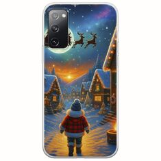 Santa Over The Village Samsung Galaxy S20 Flexible TPU (Διάφανη Σιλικόνη)