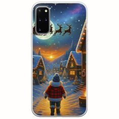 Santa Over The Village Samsung Galaxy S20 Plus Flexible TPU (Διάφανη Σιλικόνη)