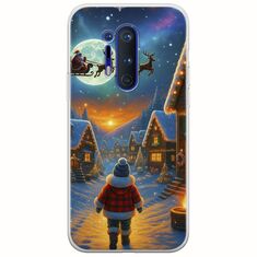 Santa Over The Village OnePlus 8 Pro Flexible TPU (Διάφανη Σιλικόνη)