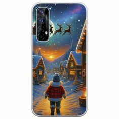 Santa Over The Village Realme 7 Flexible TPU (Διάφανη Σιλικόνη)