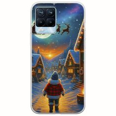 Santa Over The Village Realme 8 / 8 Pro Flexible TPU (Διάφανη Σιλικόνη)