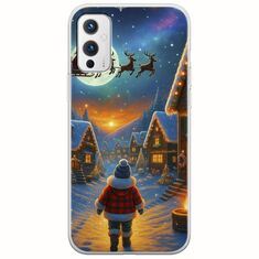 Santa Over The Village OnePlus 9 Flexible TPU (Διάφανη Σιλικόνη)