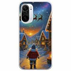 Santa Over The Village Xiaomi Poco F3 Flexible TPU (Διάφανη Σιλικόνη)