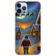 Santa Over The Village iPhone 12 Pro Flexible TPU (Διάφανη Σιλικόνη)