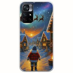 Santa Over The Village Xiaomi Poco M4 Pro 5G Flexible TPU (Διάφανη Σιλικόνη)