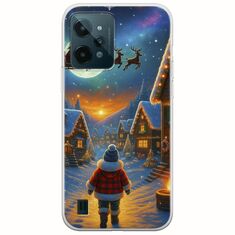 Santa Over The Village Realme C31 Flexible TPU (Διάφανη Σιλικόνη)