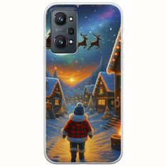 Santa Over The Village Realme GT 2 5G Flexible TPU (Διάφανη Σιλικόνη)