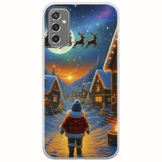 Santa Over The Village Samsung Galaxy M13 4G Flexible TPU (Διάφανη Σιλικόνη)