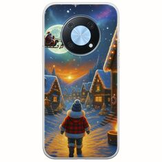 Santa Over The Village Huawei Nova Y90 Flexible TPU (Διάφανη Σιλικόνη)