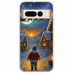 Santa Over The Village Google Pixel 7 Pro 5G Flexible TPU (Διάφανη Σιλικόνη)