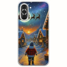 Santa Over The Village Huawei Nova 10 Pro Flexible TPU (Διάφανη Σιλικόνη)