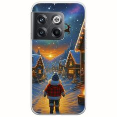 Santa Over The Village OnePlus 10T 5G Flexible TPU (Διάφανη Σιλικόνη)