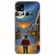 Santa Over The Village Xiaomi Poco C40 Flexible TPU (Διάφανη Σιλικόνη)