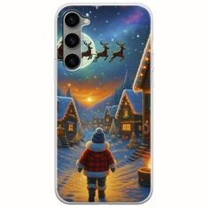 Santa Over The Village Samsung Galaxy S23 5G Flexible TPU (Διάφανη Σιλικόνη)