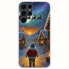 Santa Over The Village Samsung Galaxy S23 Ultra 5G Flexible TPU (Διάφανη Σιλικόνη)