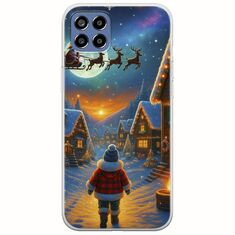 Santa Over The Village Samsung Galaxy M33 5G Flexible TPU (Διάφανη Σιλικόνη)