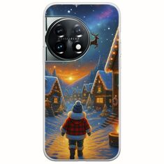 Santa Over The Village OnePlus 11 5G Flexible TPU (Διάφανη Σιλικόνη)