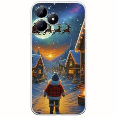 Santa Over The Village Realme C53 Flexible TPU (Διάφανη Σιλικόνη)