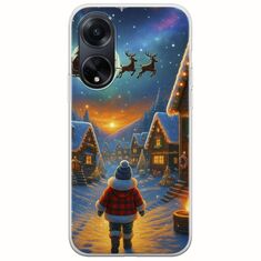 Santa Over The Village Oppo A98 5G Flexible TPU (Διάφανη Σιλικόνη)