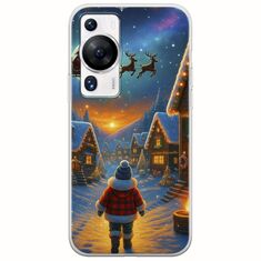 Santa Over The Village Huawei P60 Flexible TPU (Διάφανη Σιλικόνη)