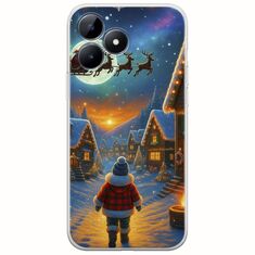 Santa Over The Village Realme C51 Flexible TPU (Διάφανη Σιλικόνη)