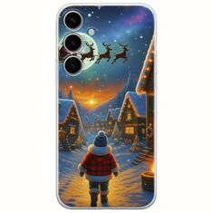Santa Over The Village Samsung Galaxy A55 5G Flexible TPU (Διάφανη Σιλικόνη)